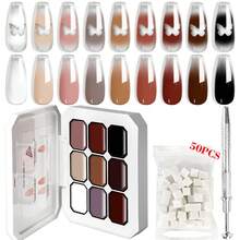 Bộ gel vẽ chuyển màu LIMEGIRL, 9 màu sơn móng tay gel ombre cho móng tay ombre, Bộ gel vẽ không cần rửa, làm móng kiểu Pháp, bộ sơn gel cho tiệm và làm móng tại nhà - Nhiều màu - Xem 9