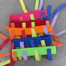 3件套彩色户外抓尾巴游戏带，成人及青少年团队建设趣味训练装备，可伸缩尾巴捕捉器，适合家庭户外活动、野餐嘉年华游戏和技能开发玩具 - 彩色 - 查看 8