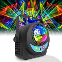 Iluminación RGBW para discoteca de DJ, iluminación de bola mágica, luz láser, iluminación de escenario con DMX512/control remoto/controlado por voz para fiestas, discotecas, bares, espectáculos, bodas y cumpleaños. - Tipo de Enchufe A USA (110-127V) - Ver 7