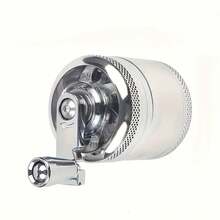 Moedor manual para serviços pesados - Construção em aço inoxidável, design de moagem de camada dupla, adequado para especiarias, ervas e café, sem necessidade de eletricidade - ideal para uso doméstico, camping e cozinha - presente perfeito para chefs e entusiastas da culinária, moedor de ervas, aparência elegante, toque de metal, design compacto, moagem em vários níveis, essencial para aventureiros ao ar livre, moedor de café manual, moedor de metal, mini moedor