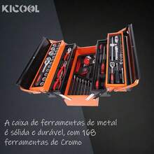 Accordion Tool Box Chrome Vanadium 168 Pieces - Multifunctional. - Multicolor - View 3