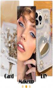 BlingKingdom 660pcs Self Adhesive Pearl Stickers Flat Back Pearls For Craft Hair Face Makeup Nail Cell Phone Scrapbooking Decor, 4 Size 3mm_4mm_5mm_6mm (White)