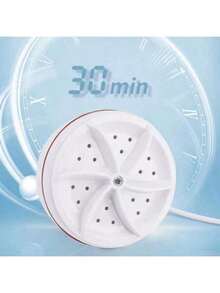 1 piezas Mini Lavadora USB Spinning Turbo Lavadora Portátil, Lavadora Portátil, Ultrasonic Turbo Mini Lavadora (con ventosa) Para Calcetines Ropa Interior Limpieza Vajilla Viajar Casa Negocios Viajar - Blanco - Ver 7