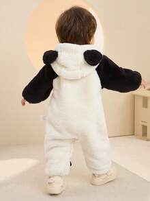 Balabala BalaOne Baby Jumpsuit 2025 Fall/Winter, Plush Crawler Outfit For Outdoor Use, Cute - Milky White - View 3