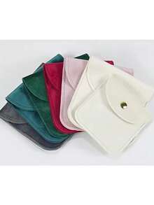 10个装首饰袋，情人节礼物，仿皮首饰袋，首饰礼品包装，12/6/2个装真皮首饰袋，20种颜色可选，按扣式仿皮首饰收纳袋 - 高档礼品袋，适用于耳环、项链、手镯和戒指 - 完美收纳和分类，情人节必备 - 完美的礼品包装 - 彩色 - 查看 11