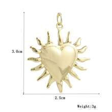 1pc Fashionable Hiphop Style Sun & Heart Pendant, DIY Bracelet, Necklace, Earrings Jewelry Accessory