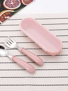 2pcs Customized Cutlery Set, Customized Engraved Name Spoon & Fork Set - Stainless Steel Flatware Set, Stainless Steel Tableware, Mother's Day, Birthday, Father's Day, Graduation, Wedding, Housewarming, Restaurant, Kitchen, Office, School, Multi-Functional, Anti-Mold, Ornamental, Reusable, Stainless, Exquisite, Stylish, High-Quality,