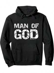 Men Faith Saying 'Man Of God' Pullover Hoodie - Stylish Hooded Sweatshirt With Pockets - Practical And Chicfall Hoodies,Men's Fall Clothes,Street Wear,Halloween,Mens Hoodies,Y2k Clothes,Jesus Hoodie,Thanksgiving Day,Nightmare Before Christmas,Christmas,Basics,Christmas Sweatshirt,Thanksgiving Outfit Men,,Christmas Clothes,Winter Clothes For Men,Men Gifts - màu đen - Xem 1