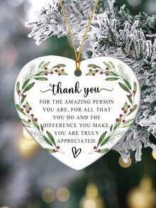 Thank You For The Amazing Person You Are For All That You Do And The Difference You Make, Heart Acrylic Sign, Christmas Tree Hanging Ornaments, Christmas Holiday Party Decor, Express Gratitude Christmas Gifts For Teacher/Family/Friends