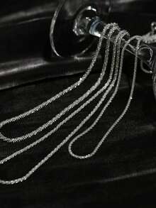 1pc Shimmering Necklace Set, Elegant & Versatile Jewelry For Women