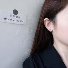 Cercei din argint 925 în formă de inimă, design elegant și minimalist, potriviți pentru fețe rotunde, bijuterii personalizate, purtare zilnică/pentru petrecere, cadou pentru Ziua Îndrăgostiților, ziua de naștere, aniversare