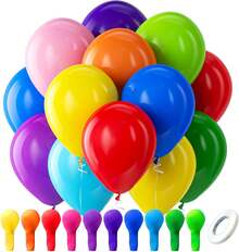 Juego de Globos para Decoraciones de Fiesta,100 piezas de Globos de Colores para Propuesta, Boda, Cumpleaños, Aniversario etc. paquete de 100 globos de colores surtidos, ideal para llenar salones, patios y jardines en propuestas, bodas, cumpleaños y aniversarios - Blanco-95 piezas - Ver 9
