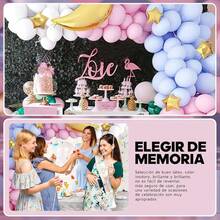 Kit de Arco de Guirnalda de Globos, 100 Piezas Kit de Globos de Fiesta de 18 12 10 5 Pulgadas para Feliz Cumpleaños Baby Shower Boda Aniversario Fiesta los globos de diferentes tamaños permiten un arco talla grande dinámico y vistoso - rosa021 - Ver 5