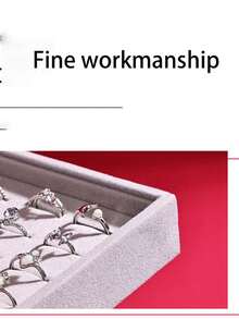 1 tavă de depozitare multifuncțională, cutie de bijuterii din catifea, tavă organizatoare pentru afișarea bijuteriilor cu separatoare detașabile, potrivită pentru toaletă, sertar, baie, dormitor, sufragerie, călătorii, birou, raft, ideală pentru casă, petrecere, nuntă, birou, cadou pentru prieteni, iubită, familie, profesor, coleg, Halloween, Crăciun