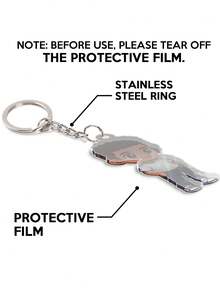 Customized 2D Q-Style Character Art, Render 2D Q-Style Character Based On Uploaded Photo, Personalized Keychain Gift For Family And Friends - As Shown - View 11