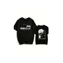 Tokyo Anime T-Shirt Japanese Manga Otaku Geek Nerd Shirt Blouse Unisex Male Female 100% Cotton Top Premium Streetwear New Release Fast Shipping Various Colors!! Plus Size - 黑色 - 查看 1