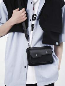 Męska torba na ramię ze skóry PU, swobodna torba crossbody do podróży, do codziennych dojazdów, prosta, stylowa, sportowa, retro, biznesowa, unisex, fajna, na studia, punkowa, wodoodporna, odporna na zarysowania, odporna na starzenie, wielofunkcyjna, z wieloma przegródkami, do przechowywania drobnych przedmiotów, wielowarstwowa torba kurierska, męska, studencka, na Boże Narodzenie, Halloween, walentynki, dzień ojca, prezent dla chłopaka, przyjaciela, ojca