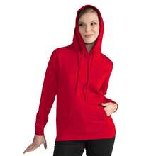 Ladies/Womens Contrast Hooded Sweatshirt / Hoodie (Red/White) - Red - View 3