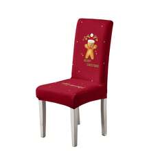 1/4/6pcs 160gsm Printed Christmas Dining Chair Covers, Stretch Removable Washable Spandex Kitchen Chair Seat Protectors, Suitable For Home Or Party Home Decor Christmas Decorations Room Decor Christmas Decorations Home - Multicolor - View 15