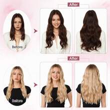 巴西接发片自然直发雷米真人发隐形无缝接发片 - 彩色 - 查看 12