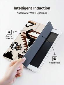 1 Pc Pixel Bull Tablet Case & Kindle E-Book Case Compatible With IPad 10th Generation, IPad 10.2/Mini6/Mini7/9.7 Inches, Compatible With Samsung Galaxy Tab A9 Plus, Kindle (11th Generation-2024 Release)(6 Inch), Kindle Paperwhite 12th Gen 2024, Great Holiday Gift, Stylish And Simple Pattern. - Multicolor - View 5