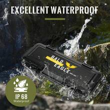 Caja humidificadora de viaje calva, portátil y pequeña con humidificador, hermética, a prueba de aplastamiento, impermeable, capaz de contener hasta 3-4 puros - 2 puros - Ver 3