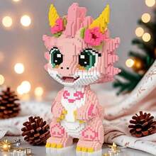 12011pcs 3D High-Quality Peach Blossom Dragon Assembly Set - Adult DIY Puzzle Model Kit, Perfect Gift For Christmas, Halloween, Valentine's Day, Thanksgiving, Graduation And Birthday - Multicolor - View 4