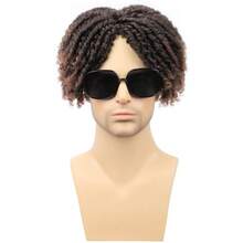 Men's Dreadlock Wig, Costume Wig, Black Dreadlock Braids, Party Wig, Afro Wig, Multi-Color Options, High Hair Volume, Hairpiece For Top Of Head To Add Volume