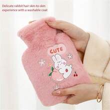 1 szt. Bardzo duży, gruby, miękki, długi, pluszowy termofor do rąk, napełniany woreczek na ciepłą dłoń, pluszowy termofor z kreskówkową powłoką antywybuchową, niezbędny na zimę