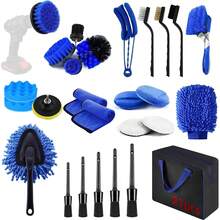 Kit de 27 Cepillos de Poliéster para Limpieza y Detalle Profesional de Coches - Estilo I - Estilo I - Ver 8