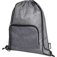 Bullet Ash Foldable Drawstring Bag (Heather Grey/Solid Black) - Grey - View 1