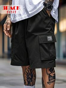 3-Pack Men's Cargo Shorts With Multiple Pockets Men's Loose, Non-Elastic, Solid Color Multi-Pocket Work Shorts - Casual, Loose Shorts For Casual Wear, Summer Casual Wear Shorts Cropped Pants - Kaki + xám + đen - Xem 4