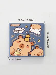 Capybara Cartoon Pattern Id Card Bag, Multiple Colors Are Available, Fashionable And Individual, Ultra-Thin, Lightweight And Portable, Suitable For Storing ID Cards/Passport/Driver's Licenses/Bank Cards/Credit Cards/Shopping Card, Can Be Used As A Gift For Birthdays, Anniversaries, Valentine's Day, Christmas, New Year And Other Festivals, Given To Family Members, Lovers, Friends And Elders