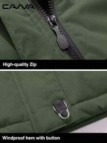 Cavva Men's Winter Thermal Lined Jacket Water Resistant Windproof Warm Multi-Pockets Skiing Coat Hiking Camping Climbing, Skiing