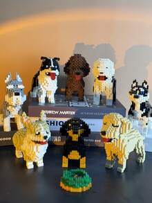 1 mô hình ghép hình 3D hoạt hình hình thú cưng (chó Dachshund/Husky/Schnauzer/Corgi/Dalmatian/Shiba Inu/Poodle/Golden Retriever/Border Collie/Beagle/French Bulldog/Bulldog), trang trí nhà cửa, đồ trang trí bàn làm việc, quà tặng sinh nhật/năm mới. - Nhiều màu - Xem 6