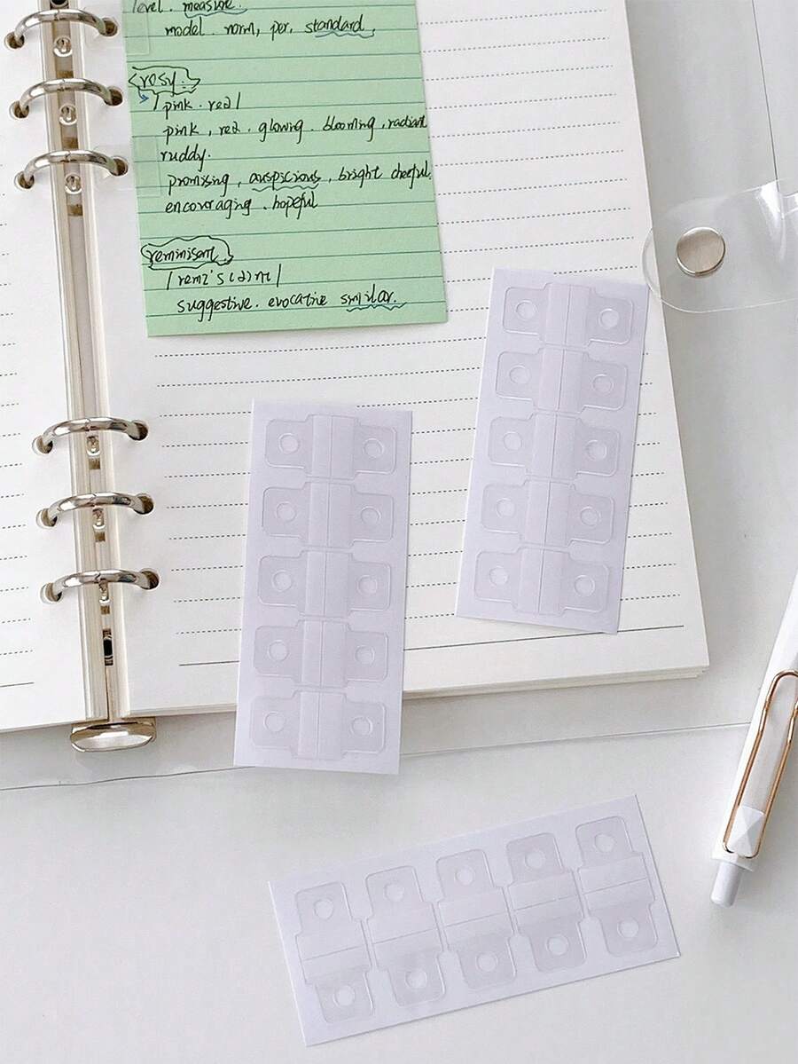 50/100/200 Pcs Self-Adhesive Binder Hanging Tab Stickers With Round ...