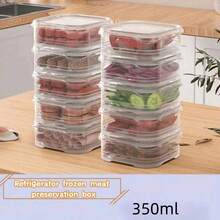 5 buc / Recipiente de depozitare pentru frigider/congelator, Cutii compartimentate pentru carne, înghețată, Fără sigiliu cu arome încrucișate, Refrigerare
