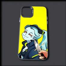 Custodia per telefono compatibile con Cyberpunk-Edgerunners per modelli 16, 15, 14, 13, 12, 11, Mini, Pro, MAX, in colore grigio opaco, antiurto e morbida, compatibile con i modelli 17, 17 Pro e 17 Pro Max