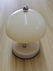 Nordic Mushroom Rechargeable LED Table Lamp, Warm Light Bedside Lamp For Bedroom Living Room, Minimalist Home Decor
