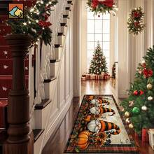 1 set/1 pièce/2 pièces Tapis de porte antidérapant avec motif d'automne, de citrouille et de nain. Tapis de porte en super fibre antidérapant, convient pour la décoration de fête de Thanksgiving, la cuisine, la salle de bain, la salle à manger, la chambre à coucher. Peut être offert comme cadeau de Thanksgiving.
