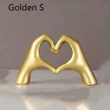 1 buc. Statui de birou cu gesturi de mână, ornamente de dragoste, statuie de cuplu cu craniu, decor creativ pentru biroul de nuntă, figurine de mână în formă de inimă pentru piesa centrală de masă de cafea și raft în sufragerie, potrivite pentru decorul casei, decorul dormitorului, biroul și studenții, cel mai bun cadou, cadou de Ziua Îndrăgostiților de iarnă, cadou de ziua de naștere