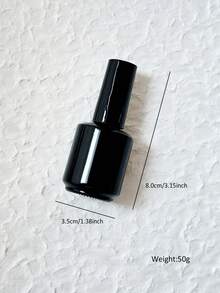 15ml Empty Nail Polish Bottle, Round Black Color, Opaque Nail Polish Bottle, No Nail Polish Included