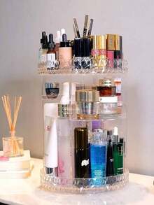 Organizador de maquillaje giratorio de 360 grados, Transparante, Gran capacidad - Multicolor - Ver 2