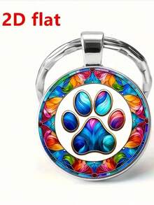 Attractive Retro-Style Colorful Fingerprint Keychains, Featuring Convex Round Glass Material Keychains, Can Be Used For Car Decoration And Are Suitable For Both Men And Women. They Are Suitable For Occasions Such As Weddings, Birthdays, Graduation Ceremonies, Christmas, Holiday Parties, Creative Anniversary Gifts, Etc.