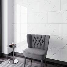 10/20pcs Ivory White Marble Effect Ceramic Tile Wall Stickers, Easy To Apply And Remove, Waterproof Self-Adhesive Sheets, Suitable For Kitchen, Bathroom, Home Decor, Etc