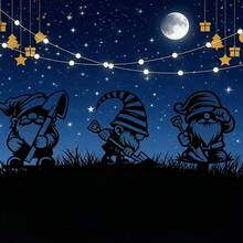 3 PiecesFairy Tale Dwarf Iron Ground Stakes - Outdoor Courtyard & Garden Decor, 4-Season Holiday Christmas Atmosphere Ornaments