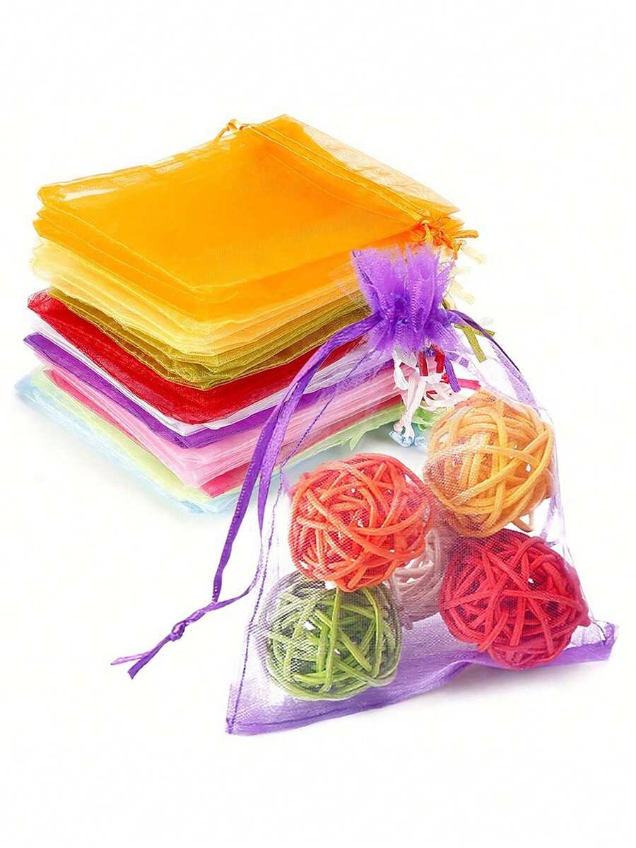 26/13/1 pièce Sacs cadeaux en organza, sacs cadeaux de mariage, taille 7*9cm, fournitures d'emballage cadeaux pour les fêtes, événements et fêtes, maison et vie, fournitures de fête de mariage, pochettes cadeaux de centre de table, sacs d'emballage de cuisson, sacs d'emballage de cadeaux de bijoux, sacs à mailles cadeaux d'événement et de fête, convient pour divers festivals, célébrations, fêtes en plein air, toutes les saisons, sacs anti-insectes à mailles pour fruits, rentrée scolaire, Saint-Valentin