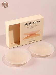 1/2 Pairs Breathable Invisible Nipple Covers, Thin Thermal Solid Pasties, Anti-Chafing Reusable Bra Tape For Dresses - Multicolor - View 11