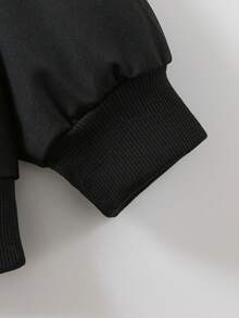 Tween Girls A Ballerina Coffee Graphic Pullover, Long Sleeved Hooded Sweatshirt, Suitable For Autumn/Winter ,Daily Wear - Black - View 5