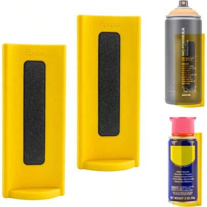 4 Pcs Magnetic Aerosol Spray Can Holder, Powerful Magnet Toolbox Bottle Holder, Spray Can Wall Mount Organizer Paint Can Bottle Rack Garage, Toolbox, Workspace